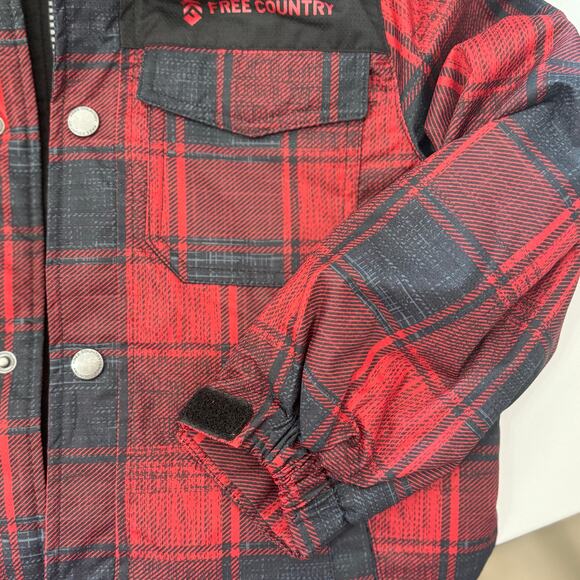 Free Country Boys sz. XS red & black winter coat, warm, cozy #4293 - Picture 5 of 10